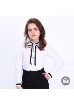 Timbo белая школьная блуза для девочки Sandra B050416